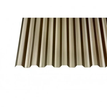 Trapecinis polikarbonato lakštas Gutta PC MAKRO 76/18, bronzinės sp., 1045 x 3000 x 0.8 mm