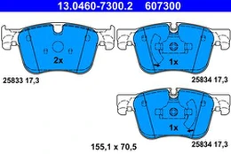 ATE 13.0460-7300.2 Brake pad set