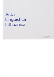 Acta Linguistica Lithuanica 88