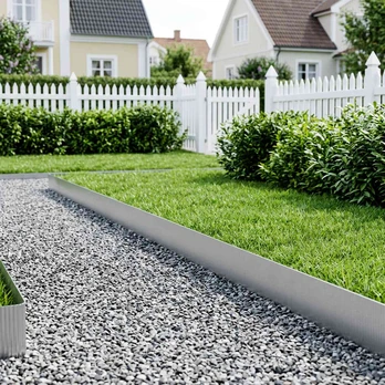 Vejo kraštas 20 m x 10 cm Galvanizuotas plienas Sidabrinė