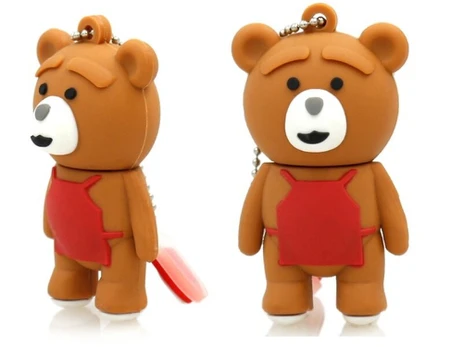 USB laikmena Pendrive usb 128 gb rudas meškiukas ted pasaka