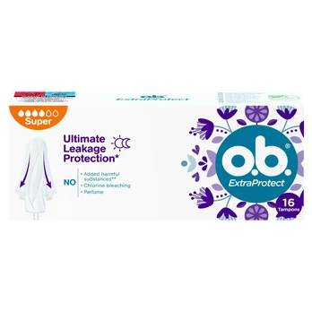 Tamponai O.b. Extra Protect, Super, 16 vnt
