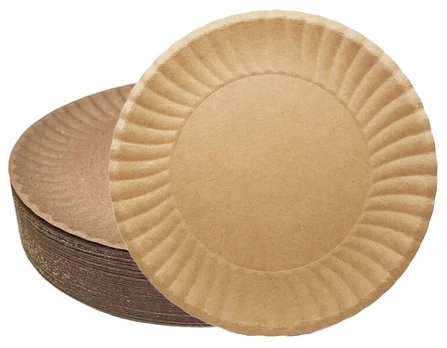 Popieriniai "kraft" lėkštės 23cm, 50 vnt.
