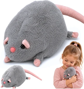 Pliušinė žiurkė, 40 cm, pilka