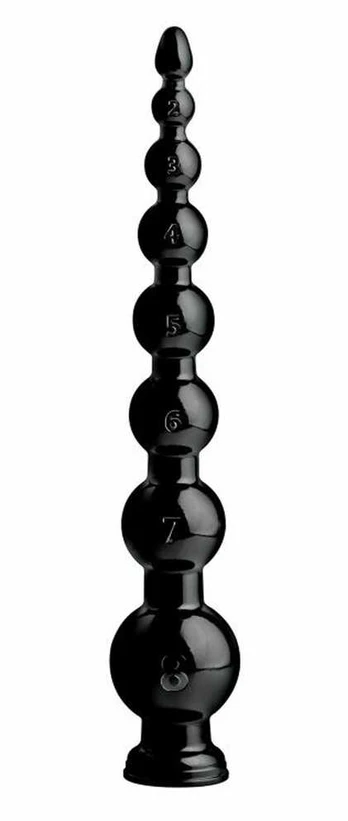 XR Brands Master Series Graduated Coiled Beads 48 cm Juodas
