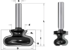 Freza S=8mm, D=38,1 mm, CMT kaina