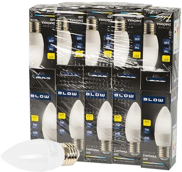 Żarówka LED E27 C37 ECO 7W neutralna 10vnt