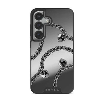 Cold Heart - Samsung Galaxy S25 Plus Case, Elite Mirror Dark (Magnetic) / Silver