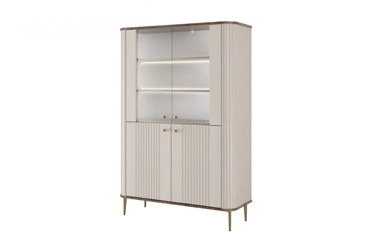 Vitrine Vesper - Cashmere / Nut / Gold Legs
