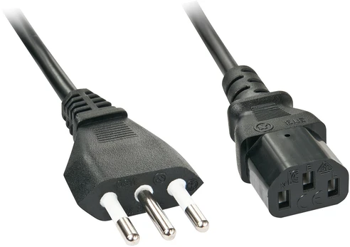 Lindy 30414 - 3 m - Male/Female - CEI 23-16 - C13 coupler - Juodas