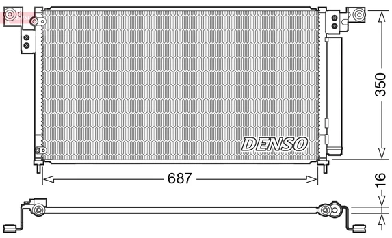 DENSO DCN50057 Air conditioning condenser