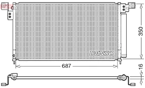 DENSO DCN50057 Air conditioning condenser kaina