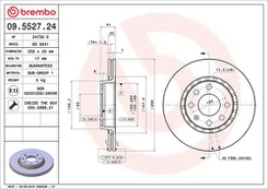 Stabdžių diskas BREMBO 09.5527.24