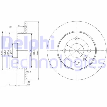 DELPHI BG3403 Brake Disc