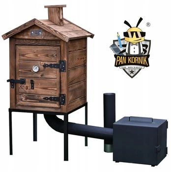 Medinė rūkykla Premium Hearth, ruda