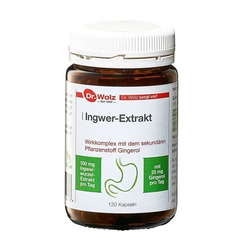 DR. WOLZ, Ingwer Extract, 120 kapsulių