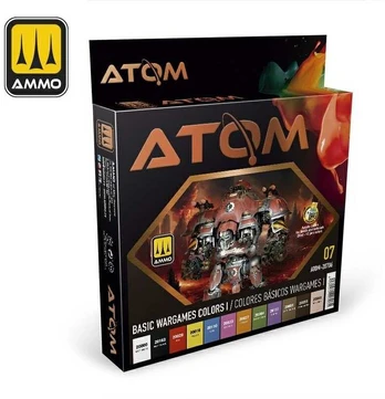 AMMO by MIG Jimenez AMMO MIG - ATOM Akrilinių dažų rinkinys Basic Wargames Colors I, 20706