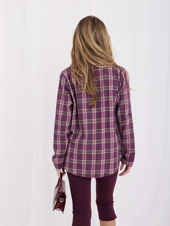 Italy Moda Koszula-MI-KS-52078.03-violetinė