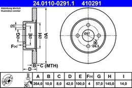 ATE 24.0110-0291.1 Brake Disc kaina