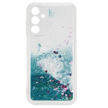 Nugarėlės dėklai iLike Samsung Galaxy A15 Silicone Case Water Glitter Blue
