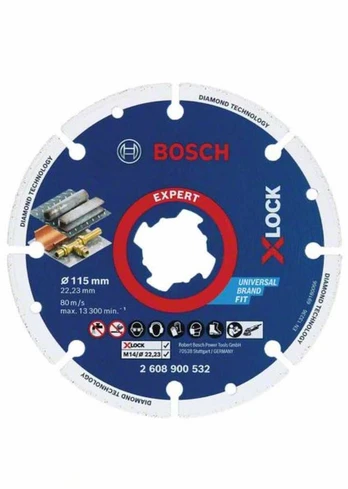 Bosch X-LOCK deimantas metalui 115mm