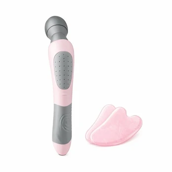 Elektrinis masažuoklis, guašos tabletės, 1 vnt., Black [with Gua Sha Scraper]
