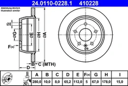 ATE 24.0110-0228.1 Brake Disc kaina