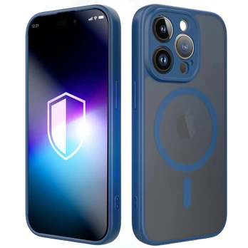 Dėklas 3MK Misty MagCase do Apple iPhone 15 Pro Max mėlyna