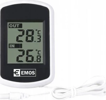 Emos elektroninis termometras išorinis vidinis LCD E0041