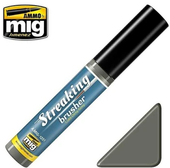 Vallejo AMMO by MIG Jimenez AMMO MIG - Sendinimo priemonė STREAKINGBRUSHER Cold Dirty Pilkas 1251