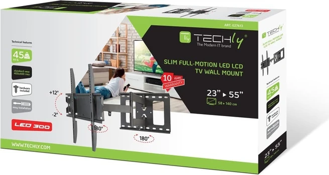 Laikiklis Techly Wandhalterung LCD TV LED 32"-55" FullMotion Slim