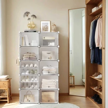 Batai lentyna, SONGMICS LPC035B01, 32 x 82 x 152 cm, Balta