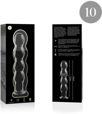 NEBULA SERIES BY IBIZA - MODEL 10 DILDO BOROSILICATE GLASS 16.5 CM