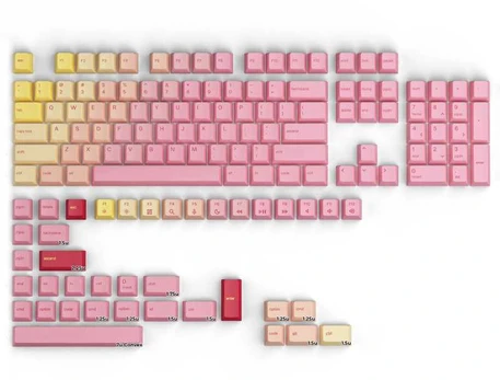 Klaviatūra Glorious GPBT Keycaps - Rožinė Grapefruit