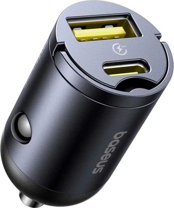 Baseus Tiny Star Mini Car Charger (U+C) 30W Cosmic Juodas