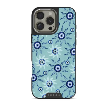 Blue Gaze - iPhone 16 Pro Case, Elite Dark (MagSafe) / Silver