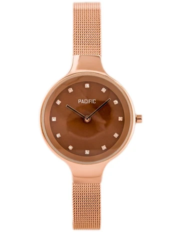 Laikrodis PACIFIC 6009 (zy596d) – rožinis auksas
