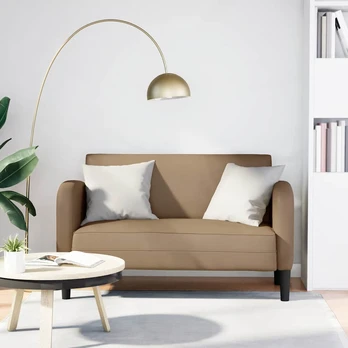 Loveseat sofa, kapučino spalvos, 110cm, dirbtinė oda