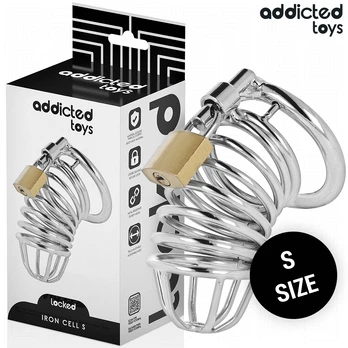 Addicted Toys Locked Iron Cell Metal Cage Size S 4cm - Secure System