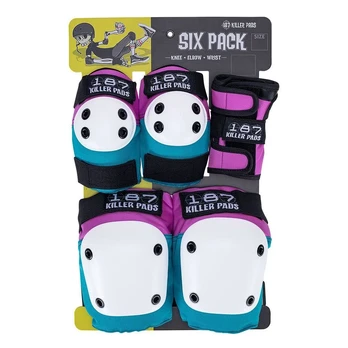 187 Killer Pads Six Pad Set - Pink/Teal XS