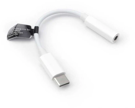 Dėklas Oem Adapteris HF/audio Type C to Jack 3,5mm baltas BOX