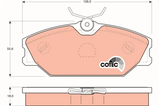 TRW GDB1405 Brake pad set