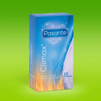 Prezervatyvai PASANTE CLIMAX 6 HEAT EFFECT + 6 COOL EFFECT 12 vnt