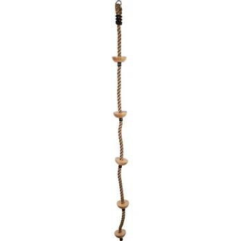 Climbing Rope with Wooden Steps