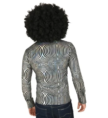 THE 70s DISCO STYLE - silver waves (shirt)