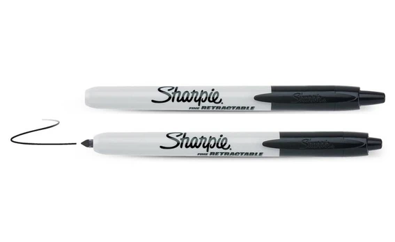 Markeris SHARPIE Retractable, 1 mm, juodas