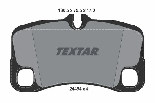 Stabdžių trinkelių rinkinys, diskinis stabdys TEXTAR 2445403