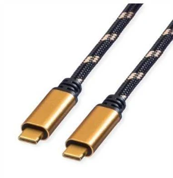 USB Roline USB-C - USB-C kabelis 1 m, juodas (11.02.9038)