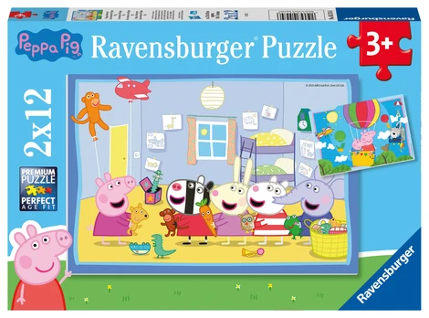 RAVENSBURGER dėlionės Peppa's adventure, 2x12d., 5574