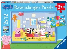 RAVENSBURGER dėlionės Peppa's adventure, 2x12d., 5574 kaina